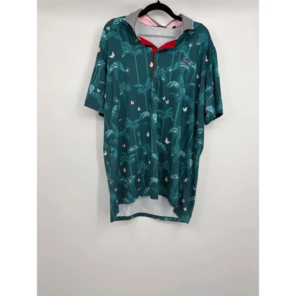 Greyson Heron Dance Garter Mens polo size large